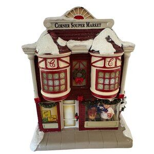 Campbells Soup Village Corner Souper Market Light-Up Figurine